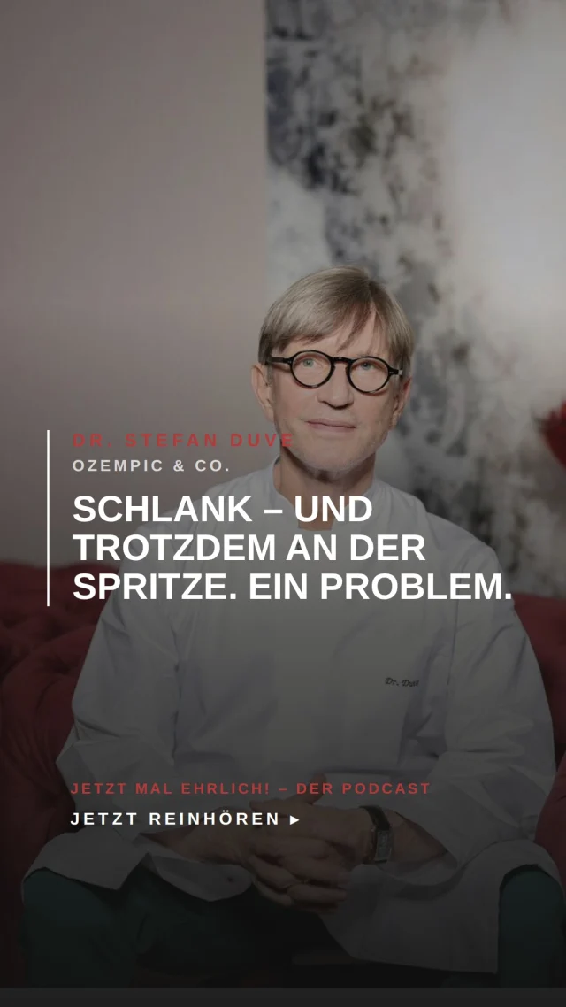 Für wen die Abnehmspritze aus meiner Sicht nicht geeignet ist: Menschen, die von Haus aus schlank sind.

Und genau diese Gruppe nimmt sie mindestens genauso häufig – wahrscheinlich stellt sie sogar die Mehrheit derer, die in ästhetische Praxen kommen. Ein Lifestyle-Einsatz, für den das Medikament nie gedacht war.

Die ganze Folge „Doctor Duve – Jetzt mal ehrlich!" hörst du auf Spotify – Link in der Bio. 🎧

#Ozempic #Risiken #DrDuve #JetztMalEhrlich #Aufklärung